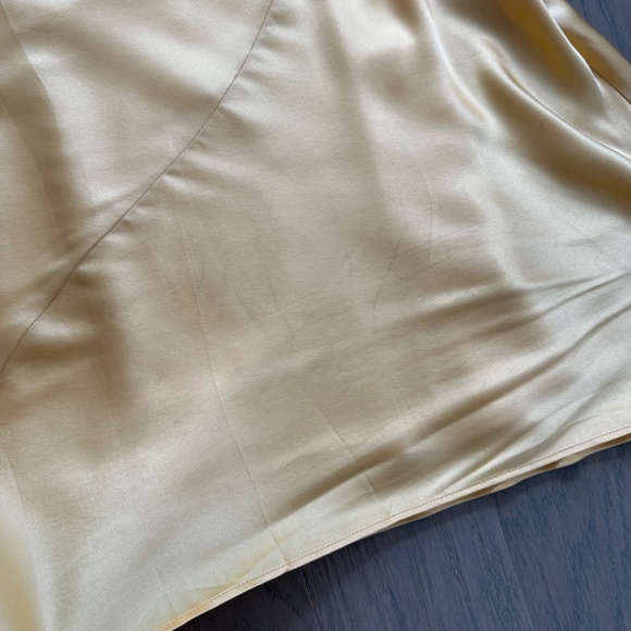 Reformation Jeany Silk Dress Yellow Sunshine Maxi Halter - XL - with tags - Picture 7 of 15